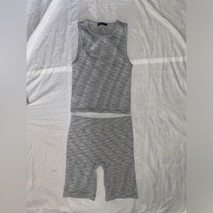 ribbed knit tank n short set